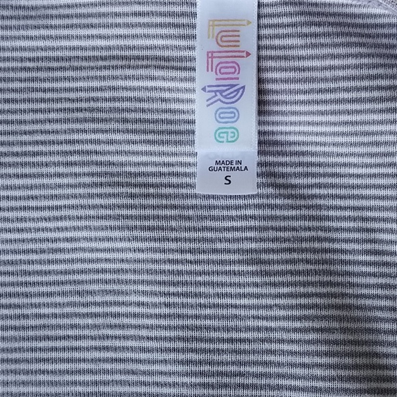 Gray and white mini stripe Classic Tee - Picture 2 of 3